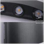 applique murale led noire moderne 3000k 6500k 4w 6w 8w 10w intérieur extérieur