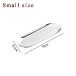 assiettes ovales or argent plates rangement cosmétiques outils nail art moderne élégants