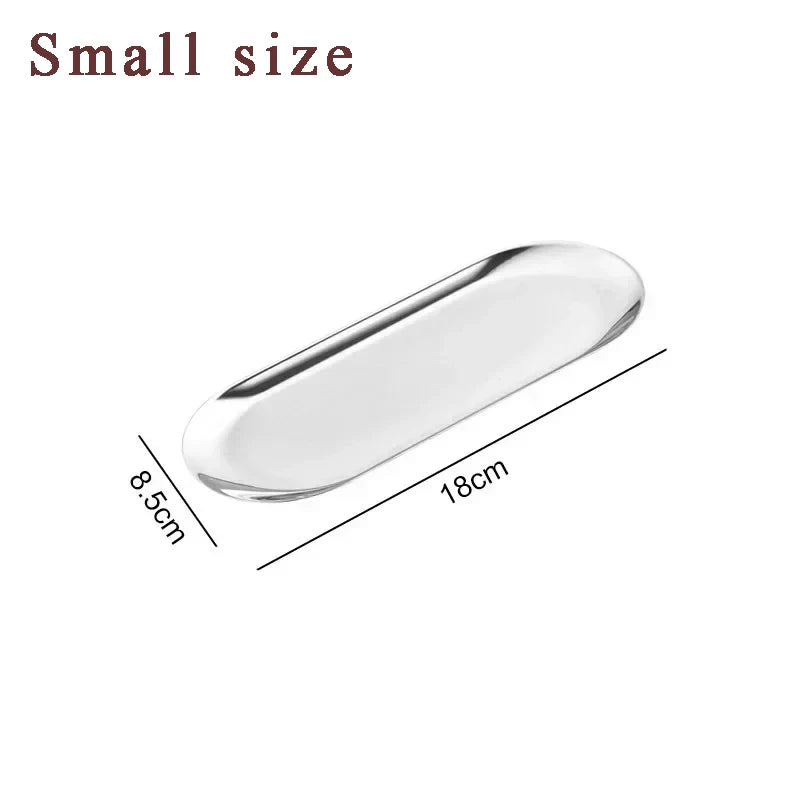 assiettes ovales or argent plates rangement cosmétiques outils nail art moderne élégants