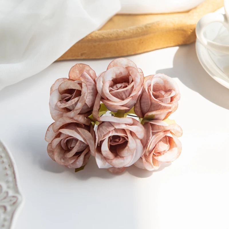 fleurs artificielles soie roses blanches couronne mariage romantique décoration intérieure anniversaire baby shower