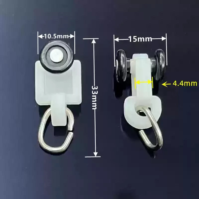 anneau métallique rondelle plastique clips rideau blanc noir rail rideau