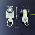 anneau métallique rondelle plastique clips rideau blanc noir rail rideau