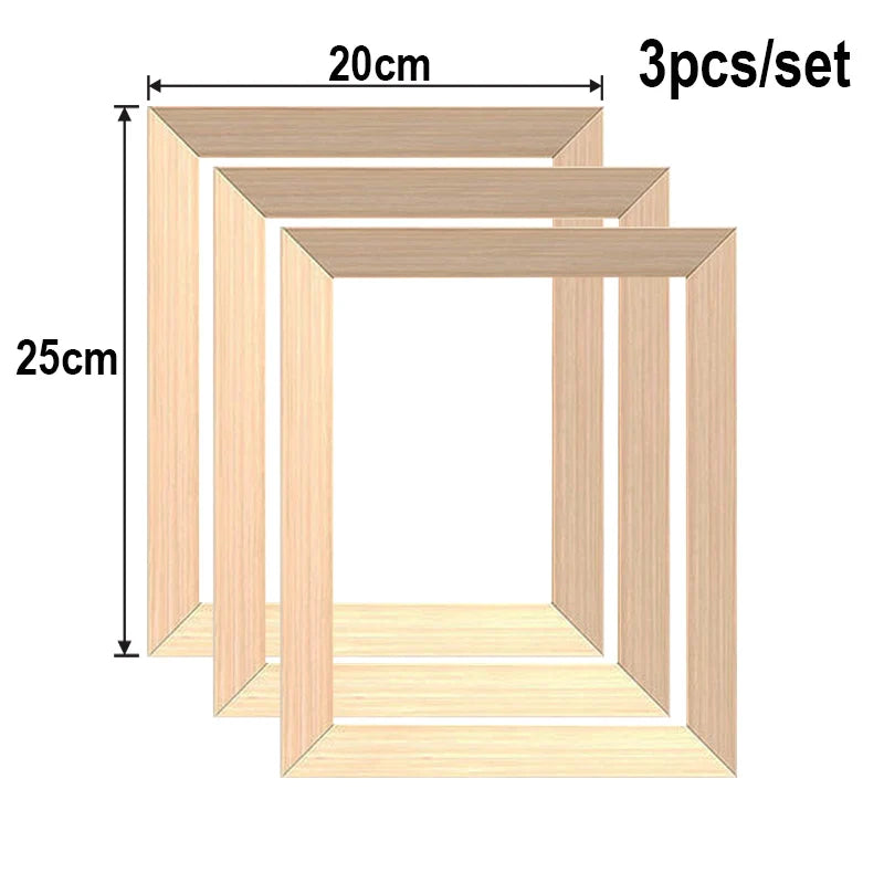 cadres photo bois naturel classiques décoration peinture moderne 15x15 20x20 30x30 cm