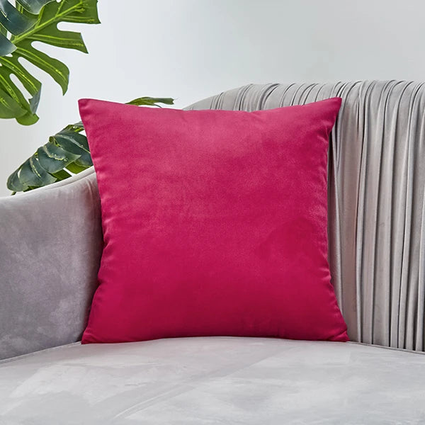 housses coussins velours modernes 40x40cm bleu vert rose gris décor salon voiture