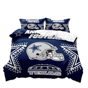 Housse de couette football américain bleu marine - Ensemble literie sport pour chambre homme