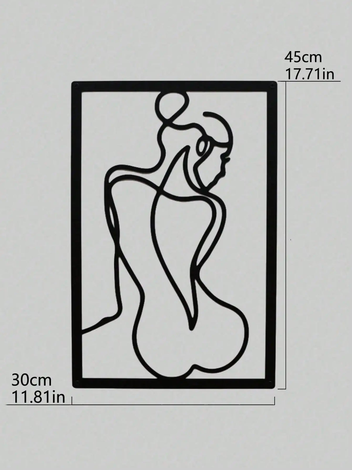 sculpture murale moderne silhouette femme rose métal noir abstraite opaque décoration intérieure minimaliste