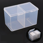 boîte rangement transparente moderne réutilisable serviettes coton tige poignées accessoires manucure portables outils ongles