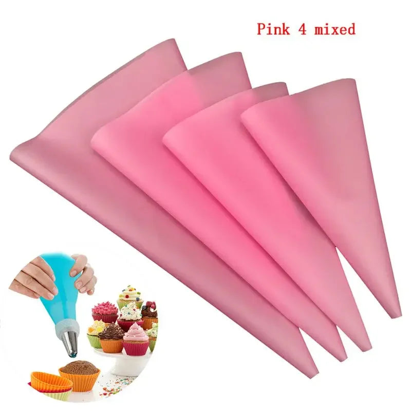 sacs pâte modeler silicone bleu clair vert fluo rose clair blanc coniques