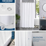 rideau douche transparent moderne aimants lestés blanc gris rose