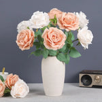 décoration intérieure bouquet roses artificielles soie classique vase couleur anniversaire mariage