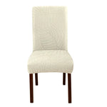 housse chaise velours motif feuilles extensible élastique fauteuil salle manger moderne