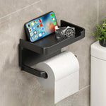 porte serviettes moderne adhésif sans perçage noir mat papier toilette étui serviettes flacon parfum