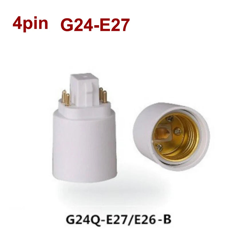adaptateur ampoule g23 g24 e27 blanc moderne abs led ac 110v 220v