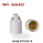 adaptateur ampoule g23 g24 e27 blanc moderne abs led ac 110v 220v