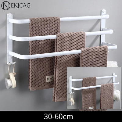 Porte-serviettes de salle de bain en acier inoxydable noir mat