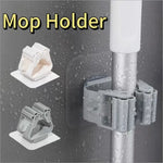 porte balai adhésif multifonctionnel blanc gris moderne support mur