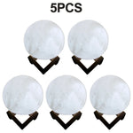 veilleuse lune led blanc moderne support bois chambre enfants lumière douce