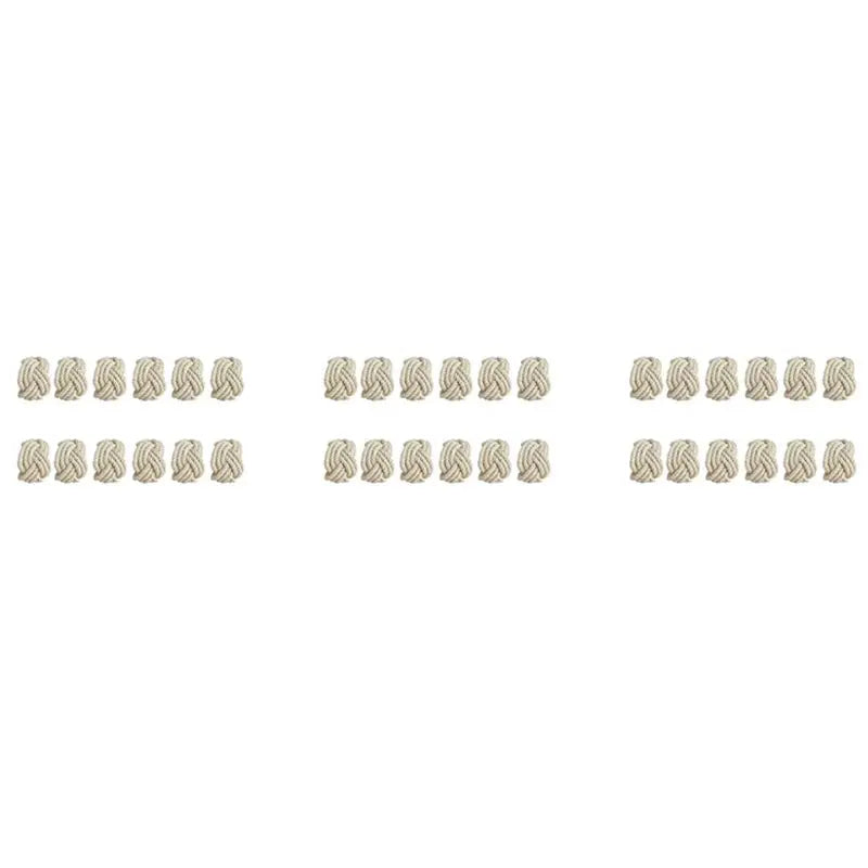 anneaux serviette corde coton rustique set 36 beige clair tressée opacité marine