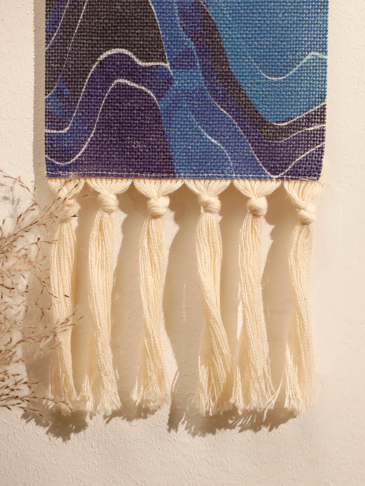 tapisserie murale macramé paysage soleil nuages géométrique bohème moderne salon chambre
