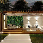 décoration extérieure murale feuilles fleurs blanches moderne naturel plantation artificielle accrochéeextérieur