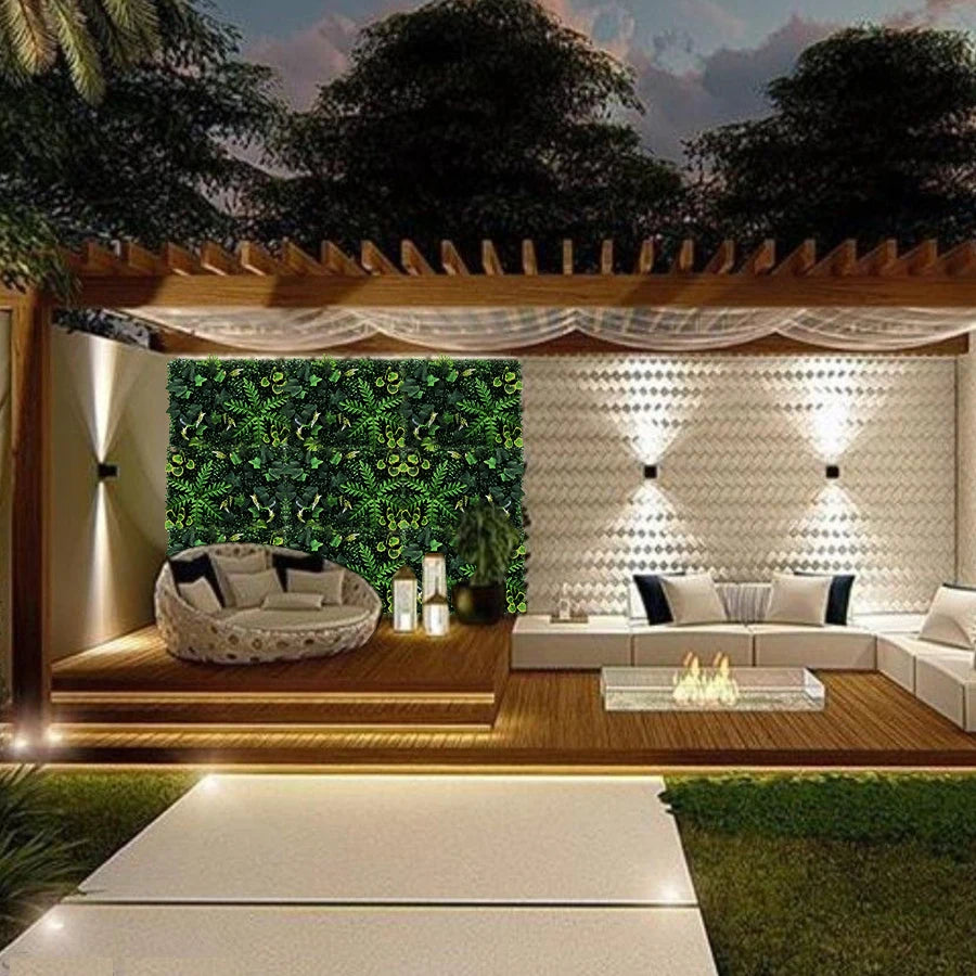 décoration extérieure murale feuilles fleurs blanches moderne naturel plantation artificielle accrochéeextérieur