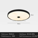 lampe moderne noir lumineuse circulaire éclairage quotidien led dimmable minimaliste chambre