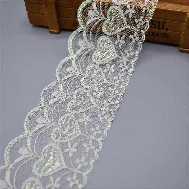 ruban dentelle mariage bleu clair blanc rouge rose pâle coeurs fleurs transparent classique��