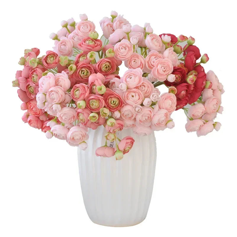 bouquet fleurs artificielles roses blanches vertes oranges intérieur moderne élégant anniversaire mariage