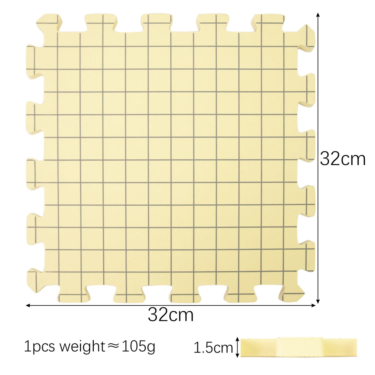 tapis découpe mousse jaune vert gris grille imprimée utilitaire échantillons crochet épingles pinces couture