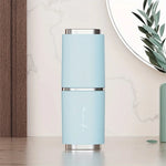 pot brosse dents portable blanc rayures vertes moderne rangement brosse dents voyage étui dentifrice