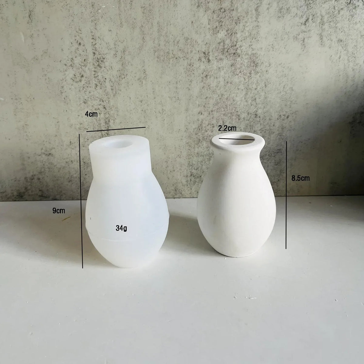 vases silicones blancs minimalistes opaques simples bougeoirs egouttage fleur arrangement