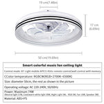 ventilateur lumière led télécommande modes modernes variateur intelligent salon chambre