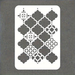 pochoirs stencil géométrique floral quadrilatéral blanc artisanal décoration peinture murale scrapbooking coloriage