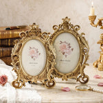 cadre photo doré ornements floraux baroques classique pieds noirsintérieur décoration résine moderne fixations pieds