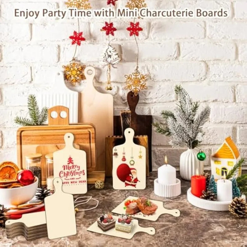 planches découpe bois non fini 30x15.7cm moderne artisanat noël party