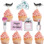 accessoires gâteau glitter strass parfum maquillage cils brosse cartes happy birthday miss beauty festive