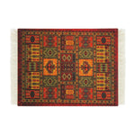 tapis sol persan motif floral classique franges décoration intérieur maison