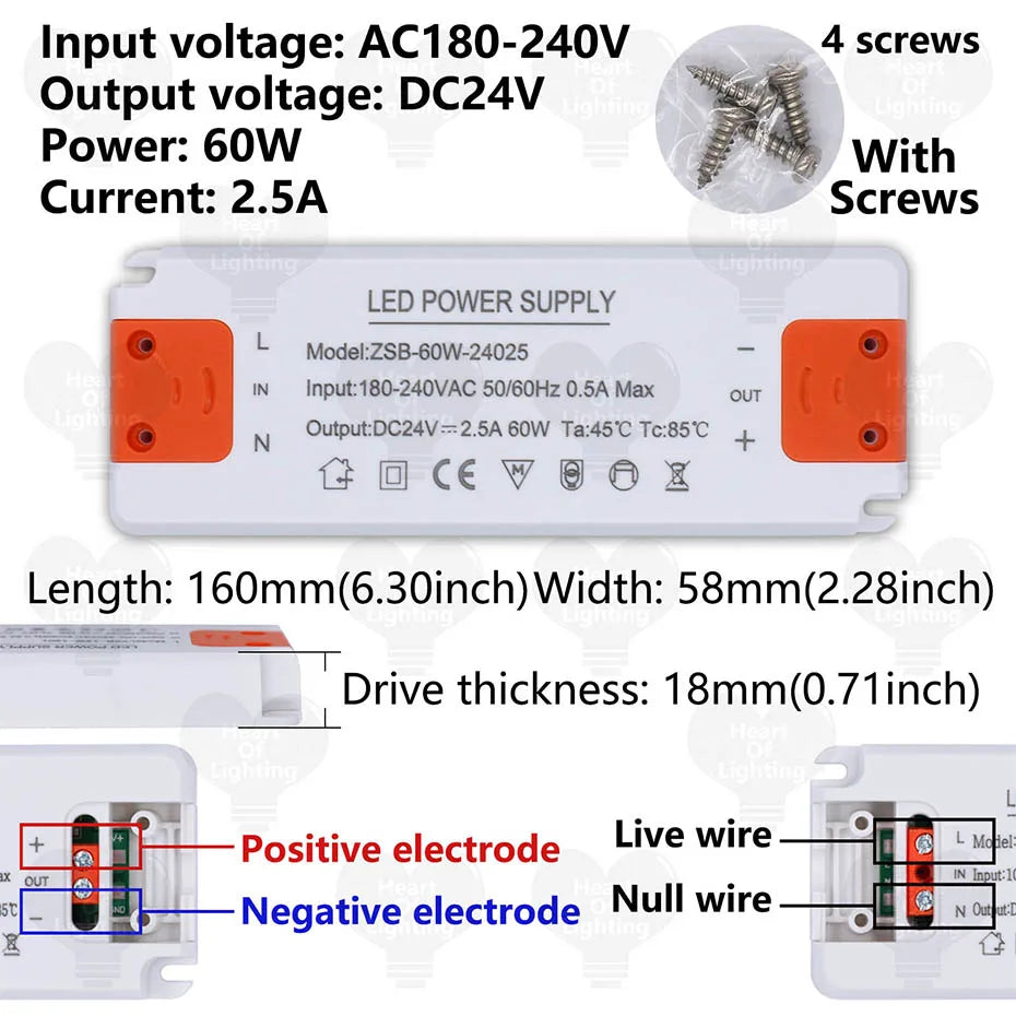 alimentation led ultra fine 12v 24v 12w 120w blanc vis moderne