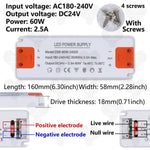 alimentation led ultra fine 12v 24v 12w 120w blanc vis moderne