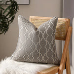housse coussin carré beige points dorés jacquard passepoil contemporain non toxique environnement polyester