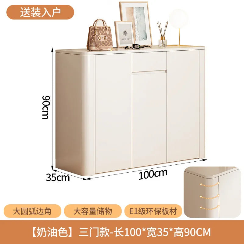 meuble rangement chaussures blanc moderne tiroirs étages minimaliste multifonction