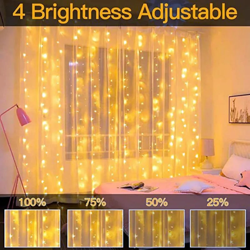 guirlande lumineuse noel led blanc doré bleu multicolore étoiles cercles moderne adhésif usb portable