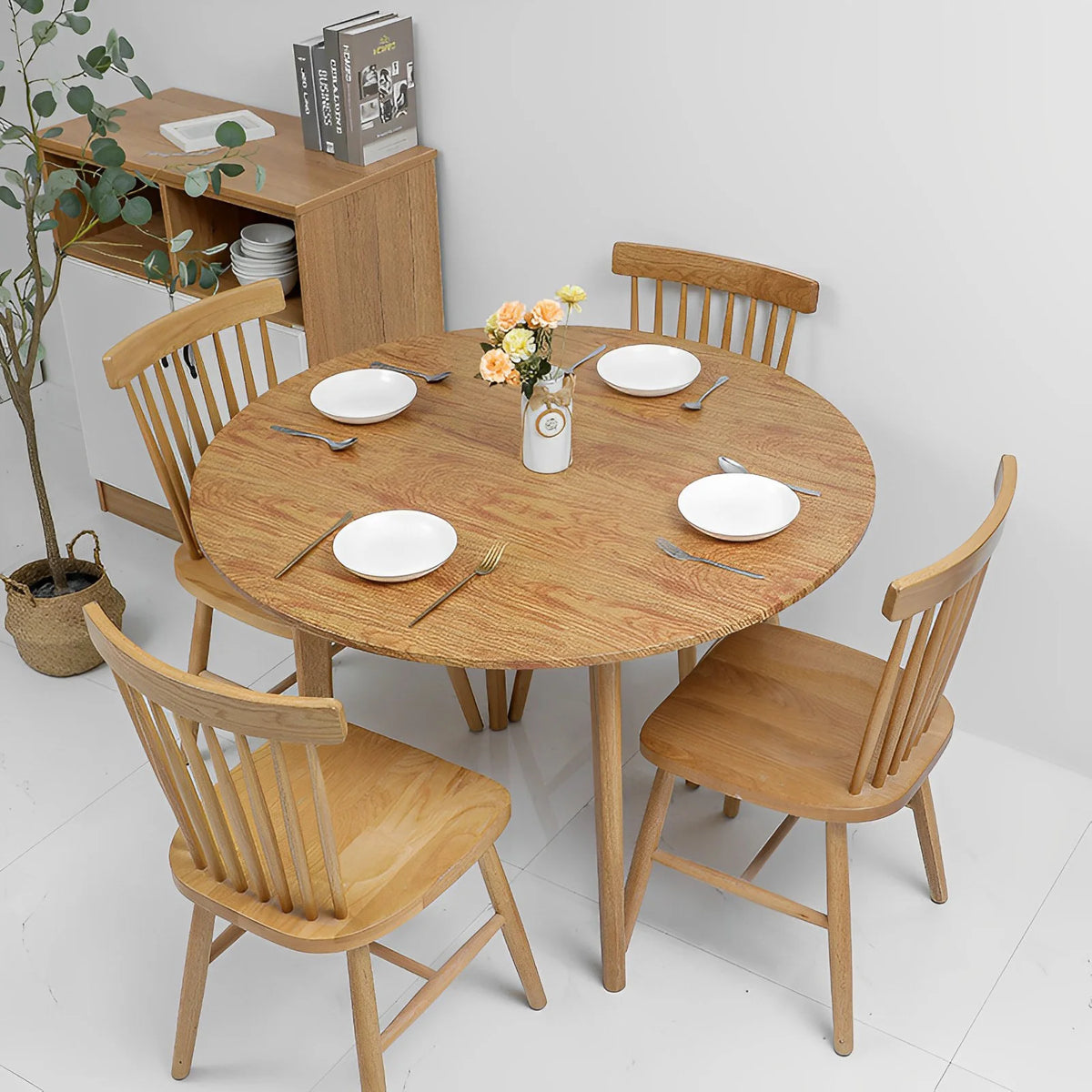 nappe ronde imperméable carreaux gris blancs moderne cuisine maison extérieure