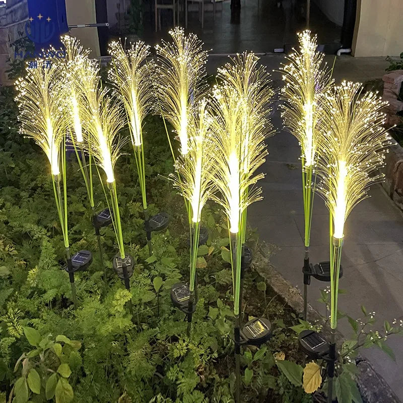 lumière artificielle verte feuilles blanches lumineuses moderne vacancesextérieur decoration solaire ip65 abs led
