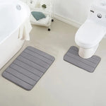 tapis absorbant salle bain polyester gris beige noir adhésif moderne simple chambre lavable machine
