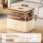 boîte médicaments transparente moderne réutilisable portable blanc beige