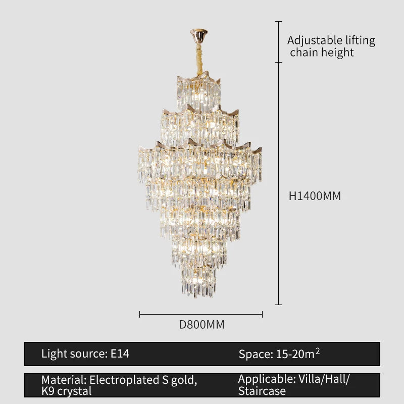 lustre cristal doré élégant moderne encastré brillant transparent haute qualité facile