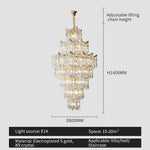 lustre cristal doré élégant moderne encastré brillant transparent haute qualité facile