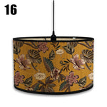 abat jour vintage bambou imprimé floral boho chic décoration maison art déco