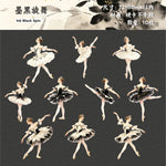 miniatures danseuses ballet tutus colorés coiffures élaborées clips scrapbooking diy